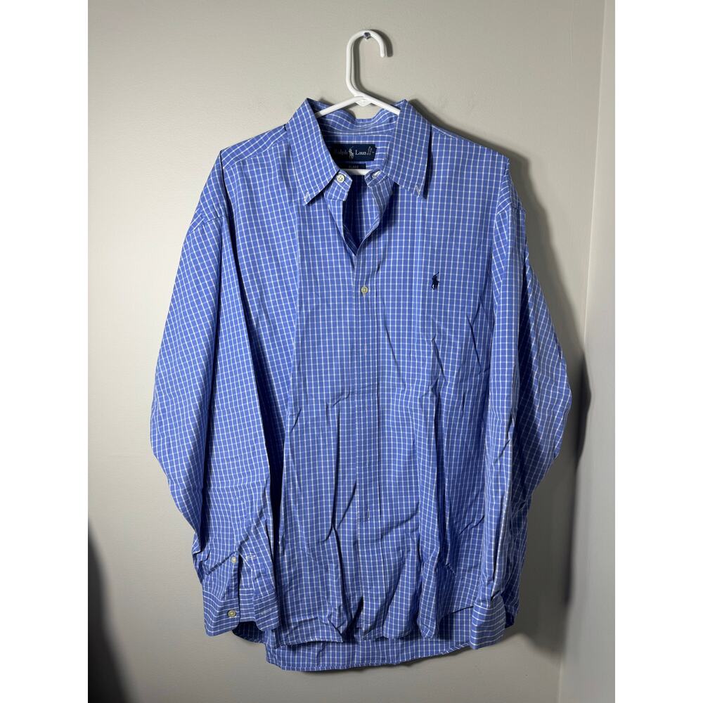 Ralph Lauren Blake Long Sleeve Plaid Button Down Shirt Men's Size XL